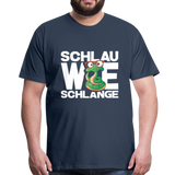 Schlau wie Schlannge - Männer Premium T-Shirt - Navy