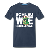 Schlau wie Schlannge - Männer Premium T-Shirt - Navy