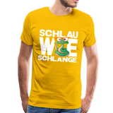 Schlau wie Schlannge - Männer Premium T-Shirt - Sonnengelb