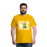 Schlau wie Schlannge - Männer Premium T-Shirt - Sonnengelb