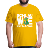 Schlau wie Schlannge - Männer Premium T-Shirt - Sonnengelb