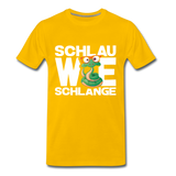 Schlau wie Schlannge - Männer Premium T-Shirt - Sonnengelb