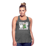 Schlau wie Schlange - Federleichtes Frauen Tank Top - Dunkelgrau meliert