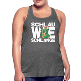 Schlau wie Schlange - Federleichtes Frauen Tank Top - Dunkelgrau meliert