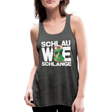 Schlau wie Schlange - Federleichtes Frauen Tank Top - Dunkelgrau meliert