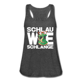 Schlau wie Schlange - Federleichtes Frauen Tank Top - Dunkelgrau meliert