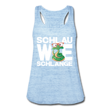 Schlau wie Schlange - Federleichtes Frauen Tank Top - Blau meliert