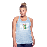 Schlau wie Schlange - Federleichtes Frauen Tank Top - Blau meliert