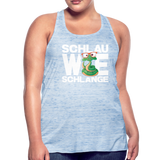 Schlau wie Schlange - Federleichtes Frauen Tank Top - Blau meliert