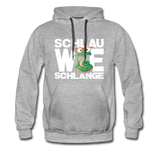 Schlau wie Schlange - Men’s Premium Hoodie - Grau meliert