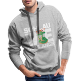 Schlau wie Schlange - Men’s Premium Hoodie - Grau meliert