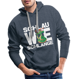 Schlau wie Schlange - Men’s Premium Hoodie - Jeansblau