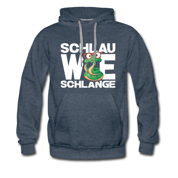 Schlau wie Schlange - Men’s Premium Hoodie - Jeansblau