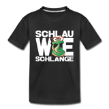 Schlau wie Schlange - Kinder Premium Bio T-Shirt - Schwarz