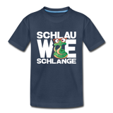 Schlau wie Schlange - Kinder Premium Bio T-Shirt - Navy