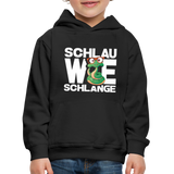 Schlau wie Schlange - Kinder Premium Hoodie - Schwarz