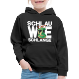 Schlau wie Schlange - Kinder Premium Hoodie - Schwarz