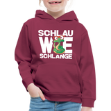 Schlau wie Schlange - Kinder Premium Hoodie - Bordeaux