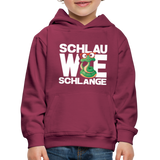 Schlau wie Schlange - Kinder Premium Hoodie - Bordeaux