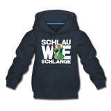 Schlau wie Schlange - Kinder Premium Hoodie - Navy