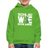 Schlau wie Schlange - Kinder Premium Hoodie - Hellgrün