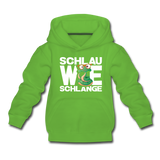 Schlau wie Schlange - Kinder Premium Hoodie - Hellgrün