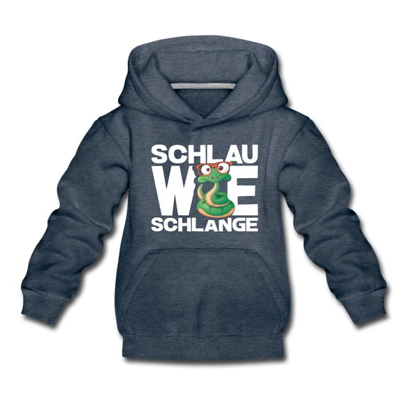 Schlau wie Schlange - Kinder Premium Hoodie - Jeansblau