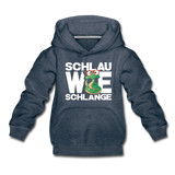 Schlau wie Schlange - Kinder Premium Hoodie - Jeansblau