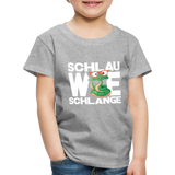 Schlau wie Schlange - Kinder Premium T-Shirt - Grau meliert