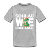 Schlau wie Schlange - Kinder Premium T-Shirt - Grau meliert