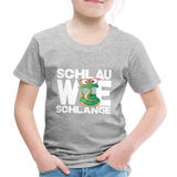 Schlau wie Schlange - Kinder Premium T-Shirt - Grau meliert