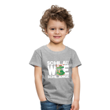 Schlau wie Schlange - Kinder Premium T-Shirt - Grau meliert