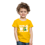 Schlau wie Schlange - Kinder Premium T-Shirt - Sonnengelb