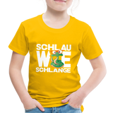 Schlau wie Schlange - Kinder Premium T-Shirt - Sonnengelb