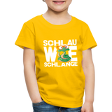 Schlau wie Schlange - Kinder Premium T-Shirt - Sonnengelb