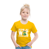 Schlau wie Schlange - Kinder Premium T-Shirt - Sonnengelb