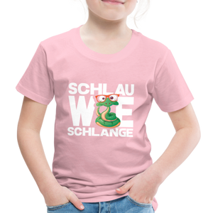 Schlau wie Schlange - Kinder Premium T-Shirt - Hellrosa