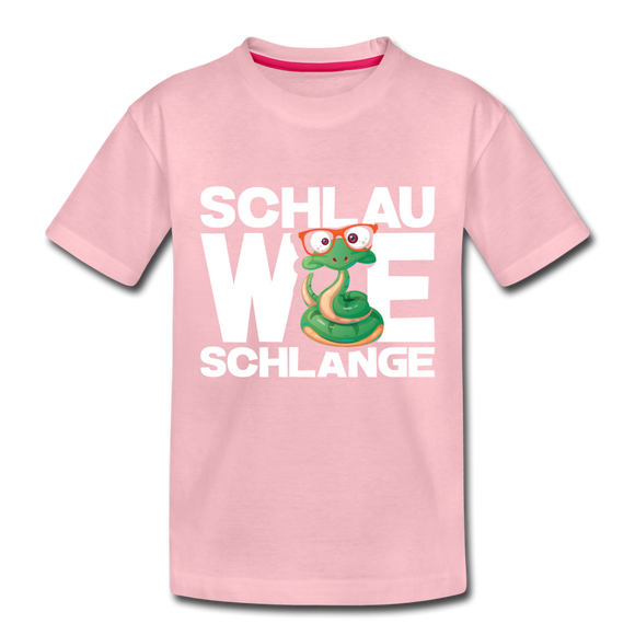 Schlau wie Schlange - Kinder Premium T-Shirt - Hellrosa