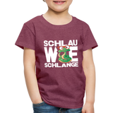 Schlau wie Schlange - Kinder Premium T-Shirt - Bordeauxrot meliert