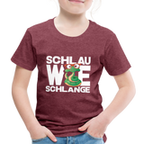 Schlau wie Schlange - Kinder Premium T-Shirt - Bordeauxrot meliert