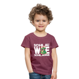 Schlau wie Schlange - Kinder Premium T-Shirt - Bordeauxrot meliert