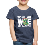 Schlau wie Schlange - Kinder Premium T-Shirt - Blau meliert