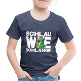 Schlau wie Schlange - Kinder Premium T-Shirt - Blau meliert