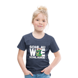 Schlau wie Schlange - Kinder Premium T-Shirt - Blau meliert