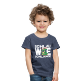 Schlau wie Schlange - Kinder Premium T-Shirt - Blau meliert