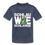 Schlau wie Schlange - Kinder Premium T-Shirt - Blau meliert