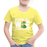 Schlau wie Schlange - Kinder Premium T-Shirt - Gelb