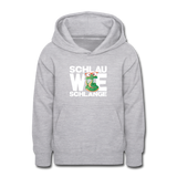 Schlau wie Schlange - Teenager Hoodie - Hellgrau meliert