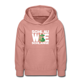 Schlau wie Schlange - Teenager Hoodie - Altrosa