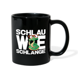 Schlau wie Schlange - Tasse einfarbig - Schwarz